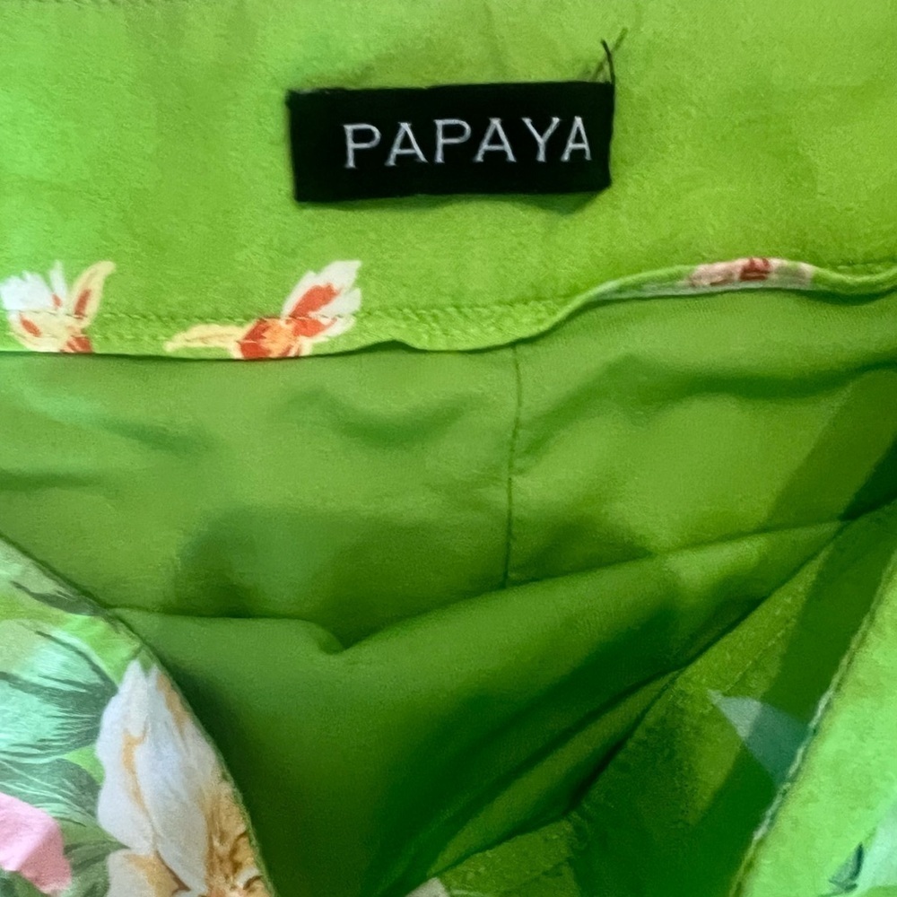 PAPAYA Floral Green Maxi Skirt Size Large - Picture 8 of 13